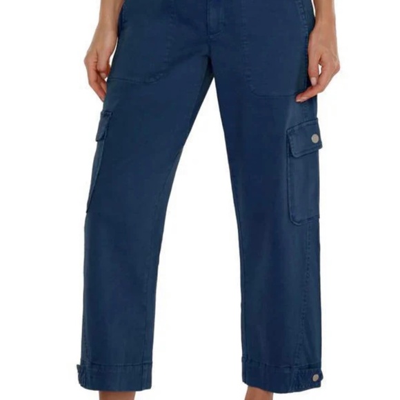 Liverpool  Utility Crop Cargo Size 0/25 Indigo - Picture 1 of 4